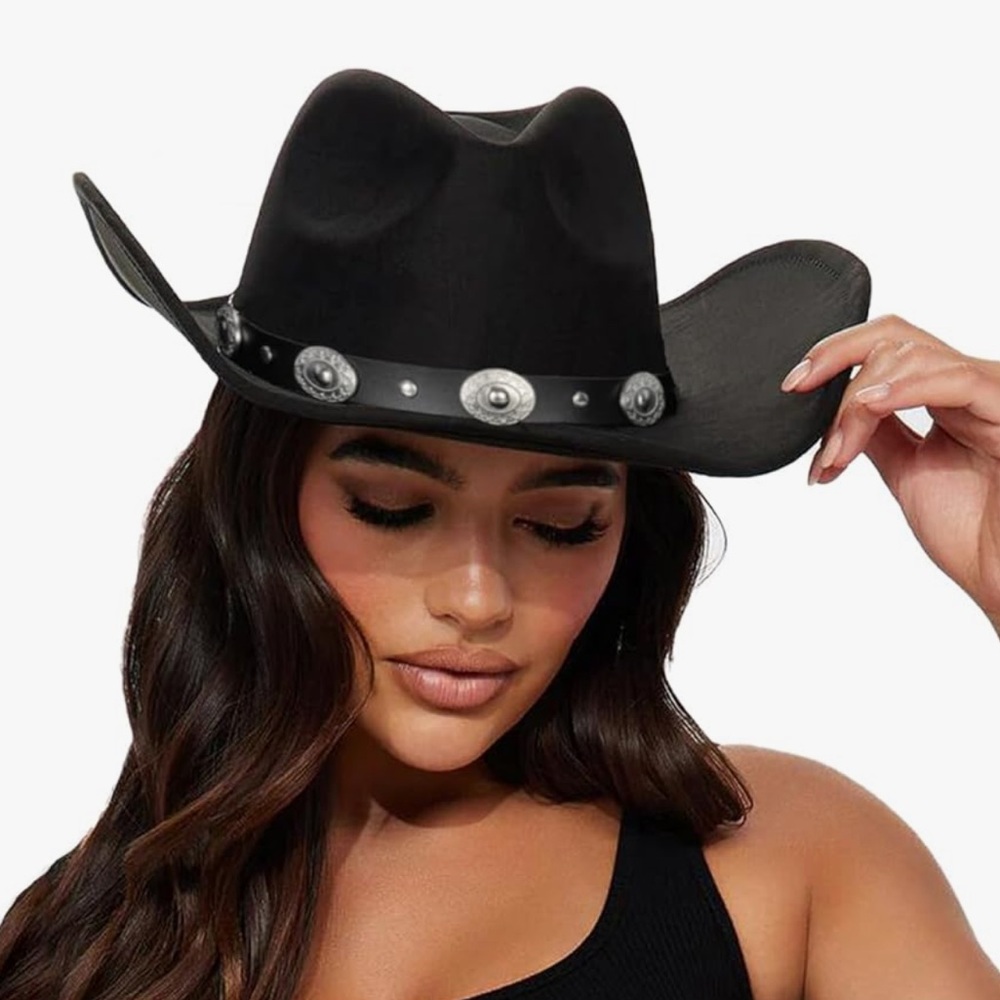 Black Western Hat with Silver Accents